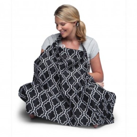Boppy Tops - Boppy Nursing Cover Apron Black White Breastfeed Feeding Registry Mommy Essentia